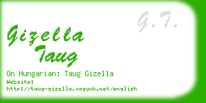 gizella taug business card
